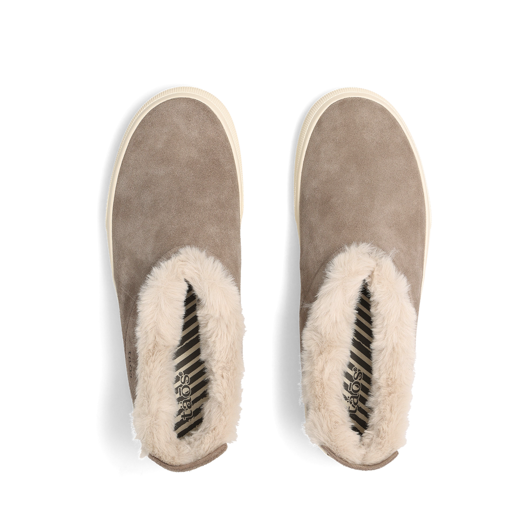 Top down Image of Mini Chic Dark Taupe Suede 7.5