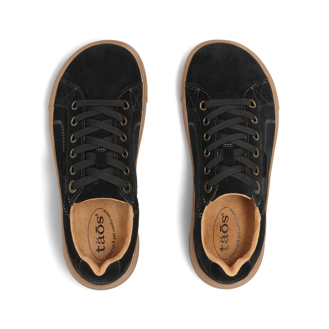 Top down image of Champ Black Suede Size 7.5