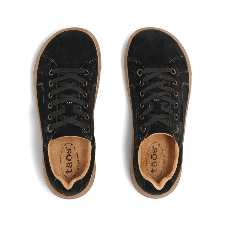 Top down image of Champ Black Suede Size 7.5