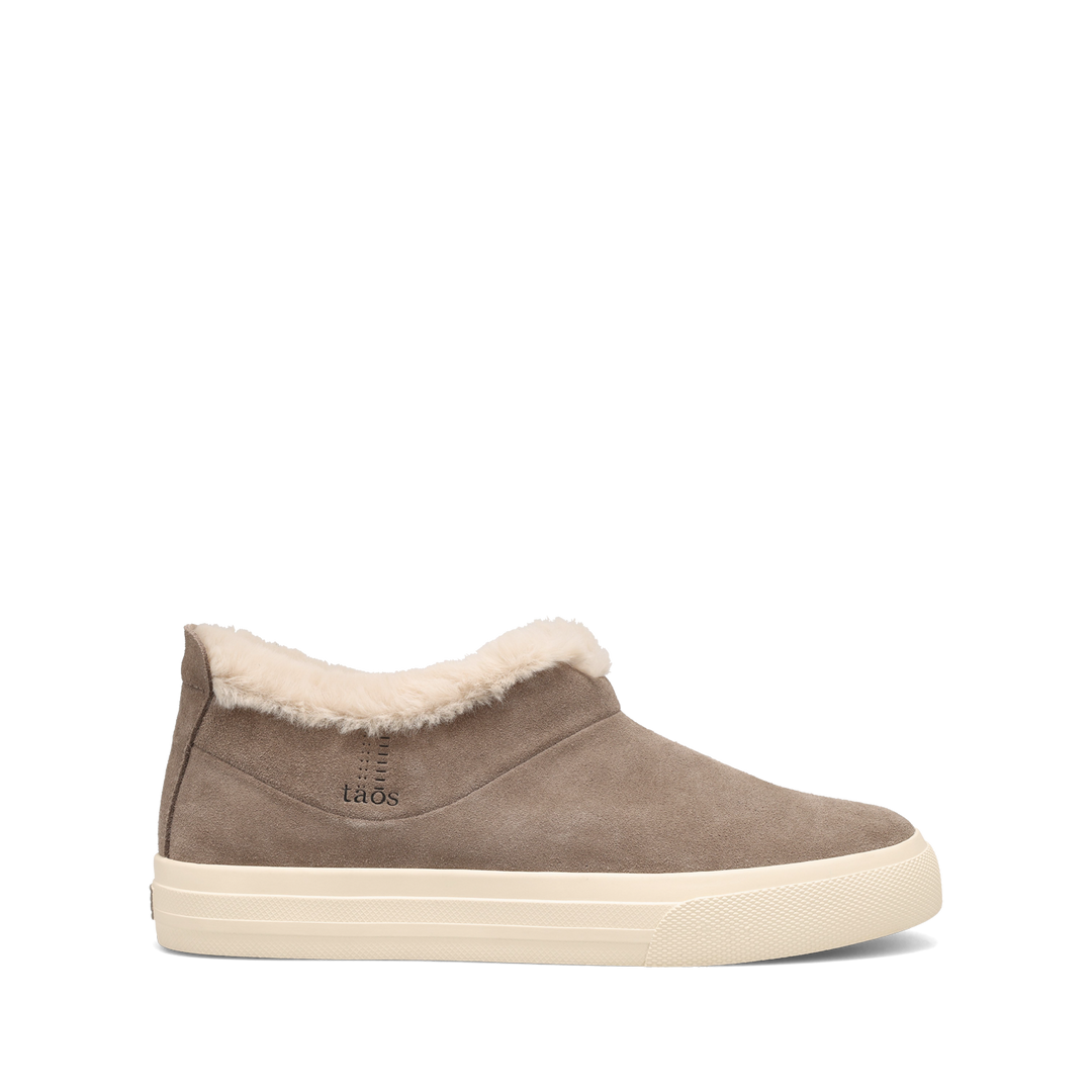 Outside Image of Mini Chic Dark Taupe Suede 7.5